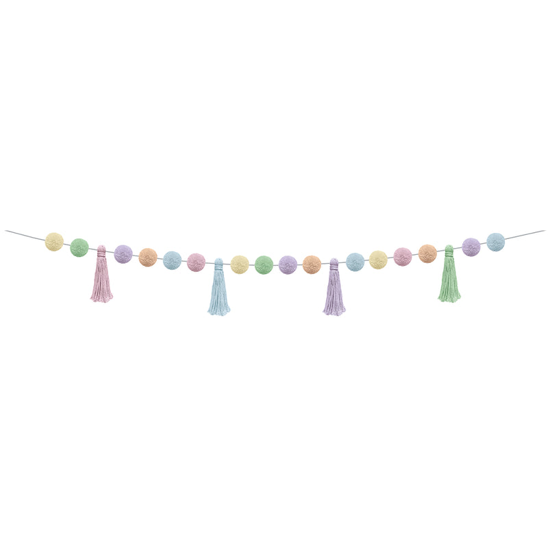 Pastel Pop Pompom & Tassel Garland