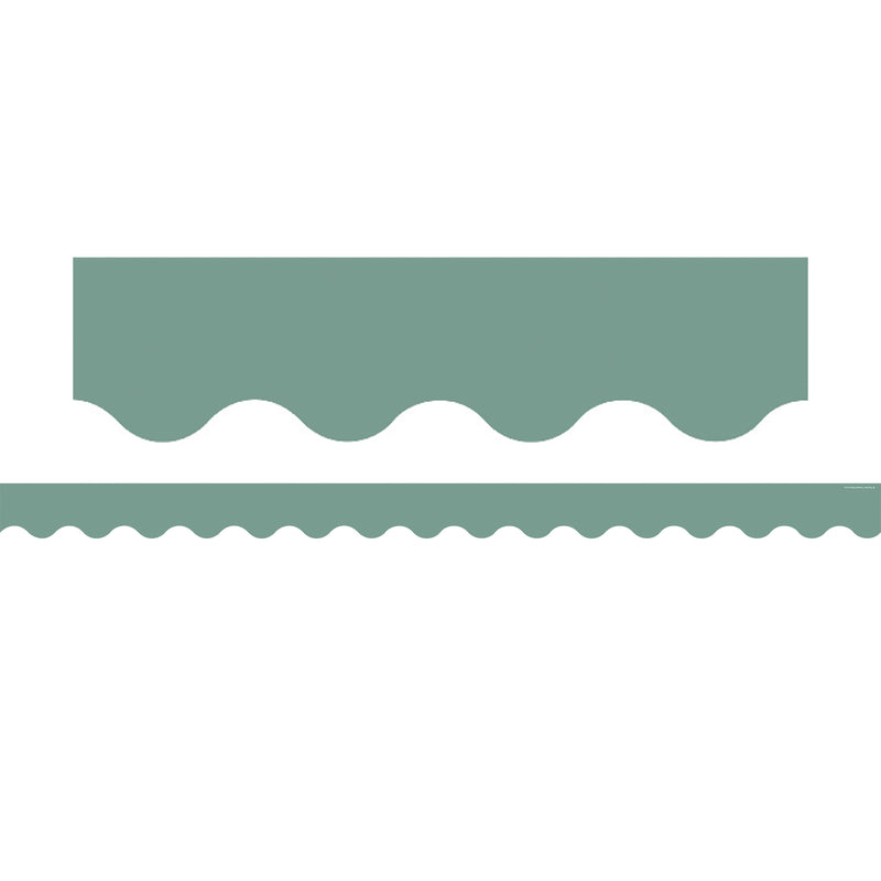 Retreat Green Scalloped Border Trim
