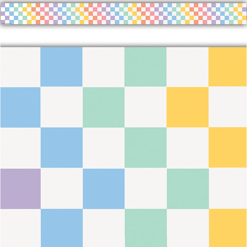 Checkers Straight Border Trim Cool For School