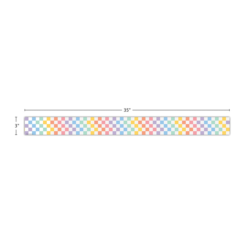 Checkers Straight Border Trim Cool For School