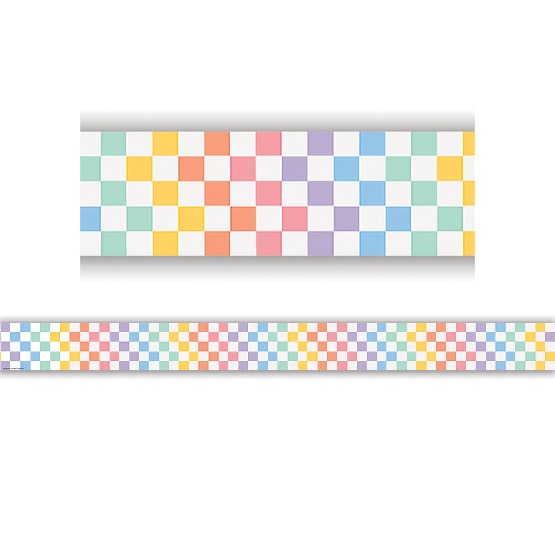 Checkers Straight Border Trim Cool For School
