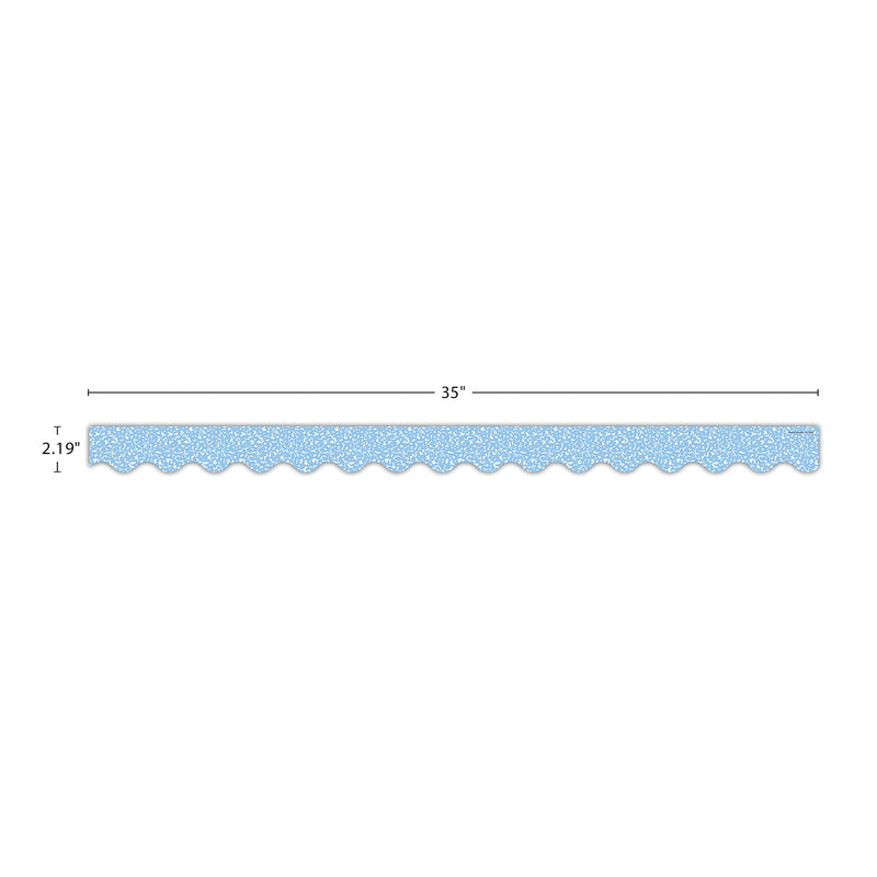 Composition Blue Scalloped Border