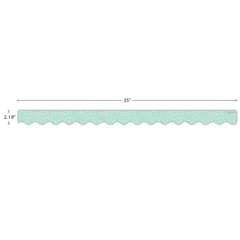 Composition Green Scalloped Border