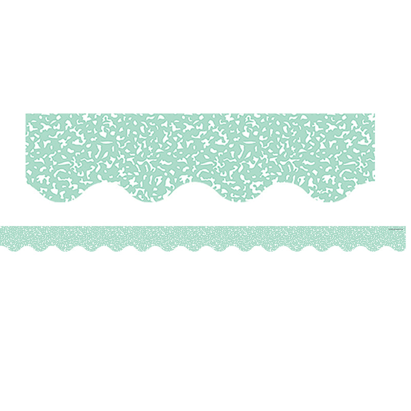 Composition Green Scalloped Border