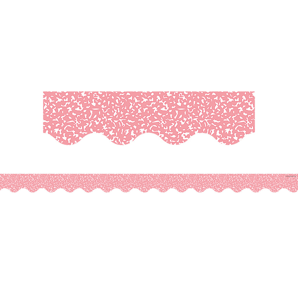 Composition Pink Scalloped Border