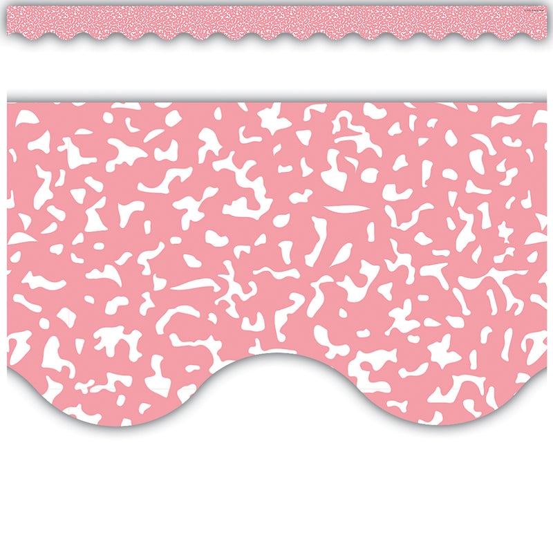 Composition Pink Scalloped Border