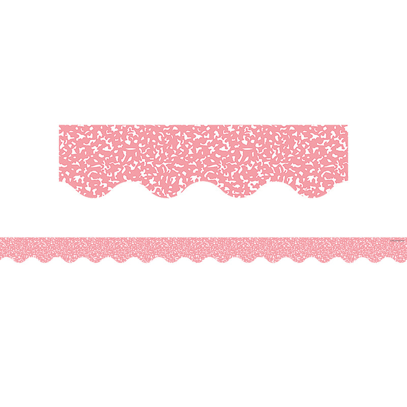Composition Pink Scalloped Border