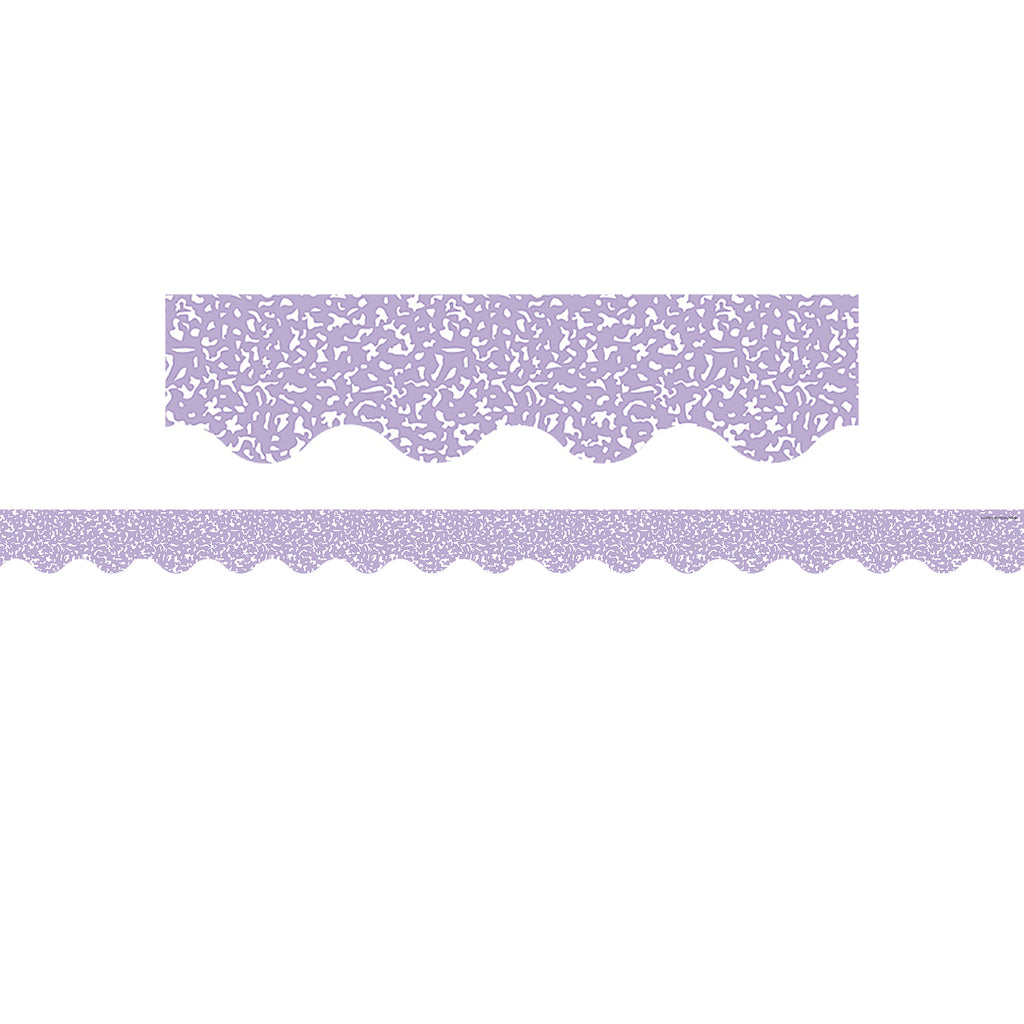 Composition Purple Scalloped Border