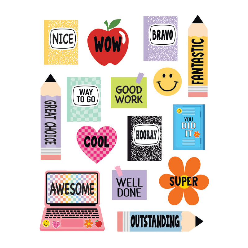 Cool for School Stickers, 90 Per Pack, 12 Packs