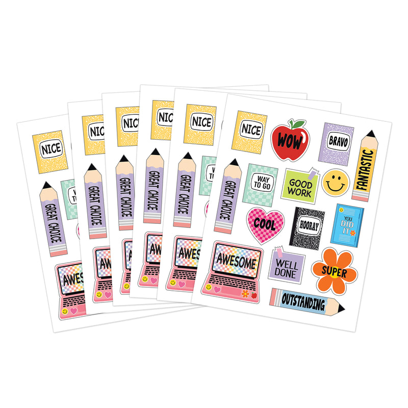 Cool for School Stickers, 90 Per Pack, 12 Packs