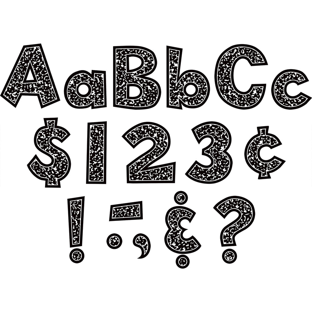 Composition 4in Fun Font Letters