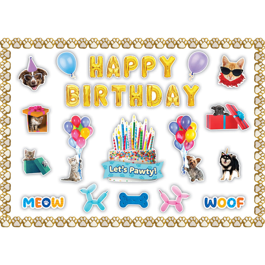 Cats And Dogs Happy Birthday Create & Decorate Quick Kit