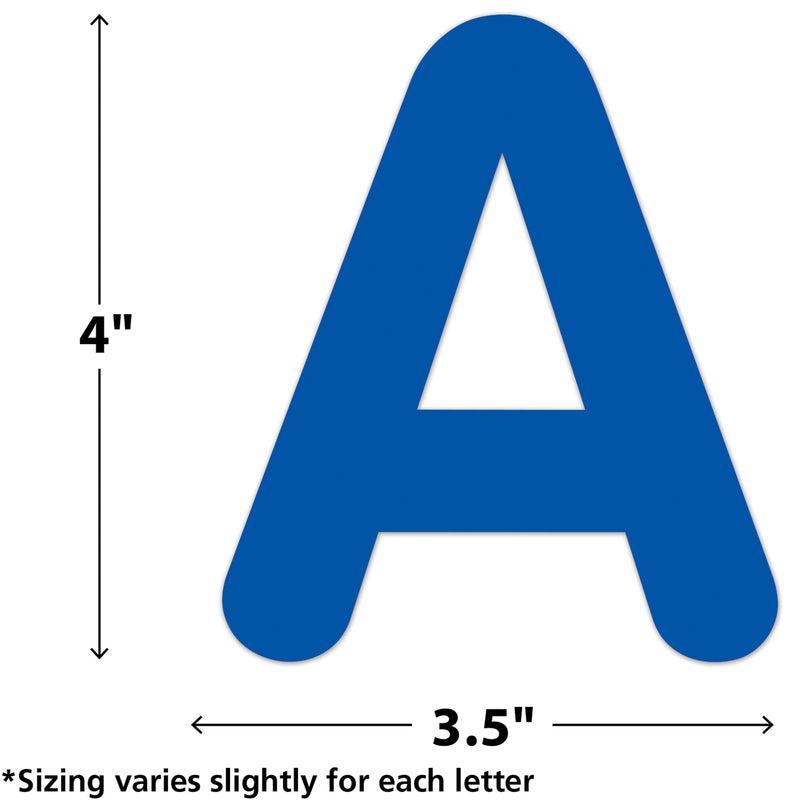 Blue 4in Classic Adhesive Letters Uppercase