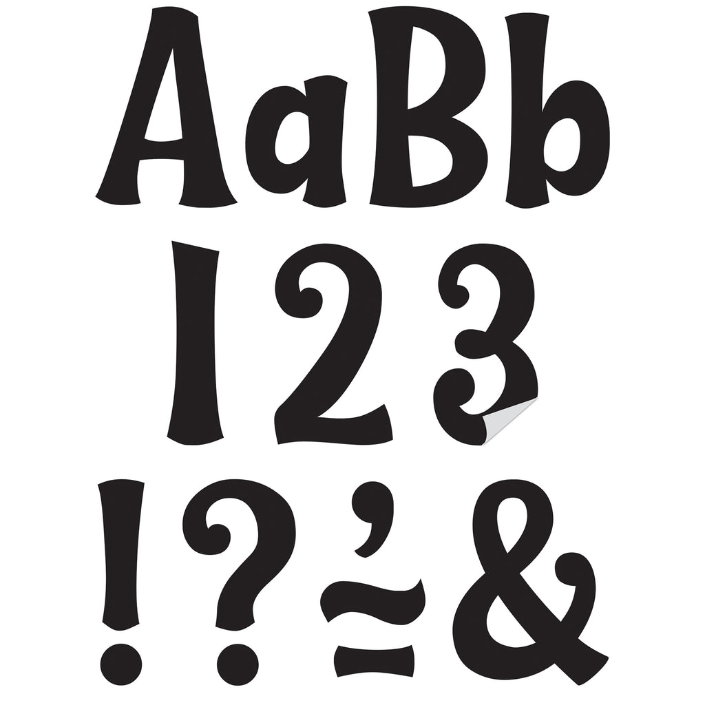 Black Wild Whimsy Adhesive Letters 4in