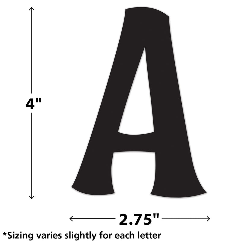 Black Wild Whimsy Adhesive Letters 4in