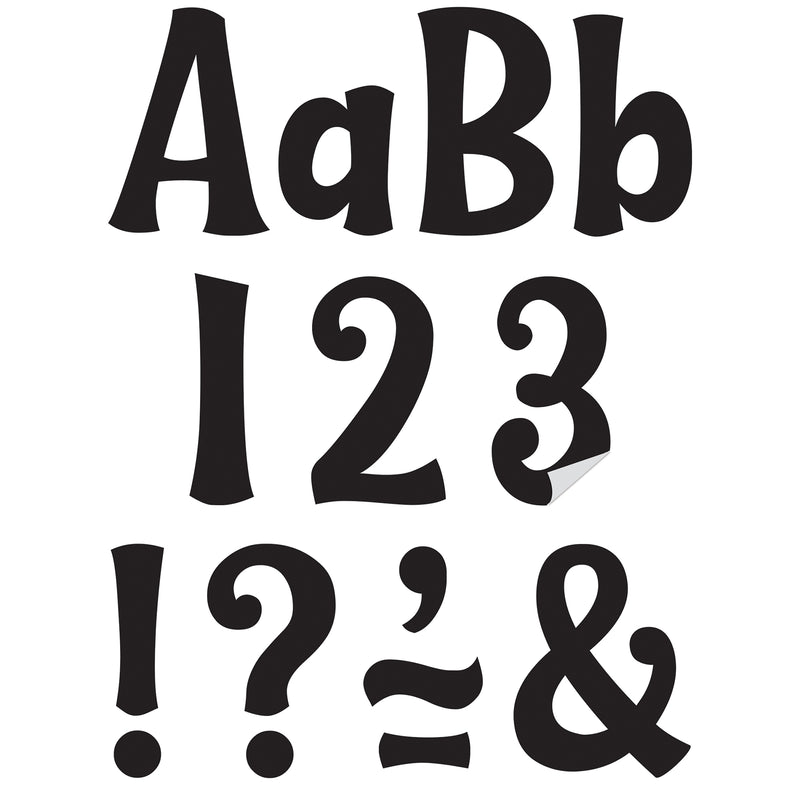 Black Wild Whimsy Adhesive Letters 4in