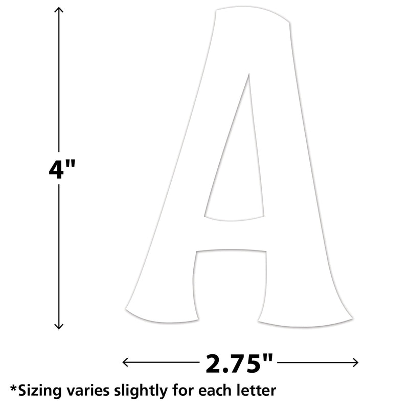 White Wild Whimsy Adhesive Letters 4in