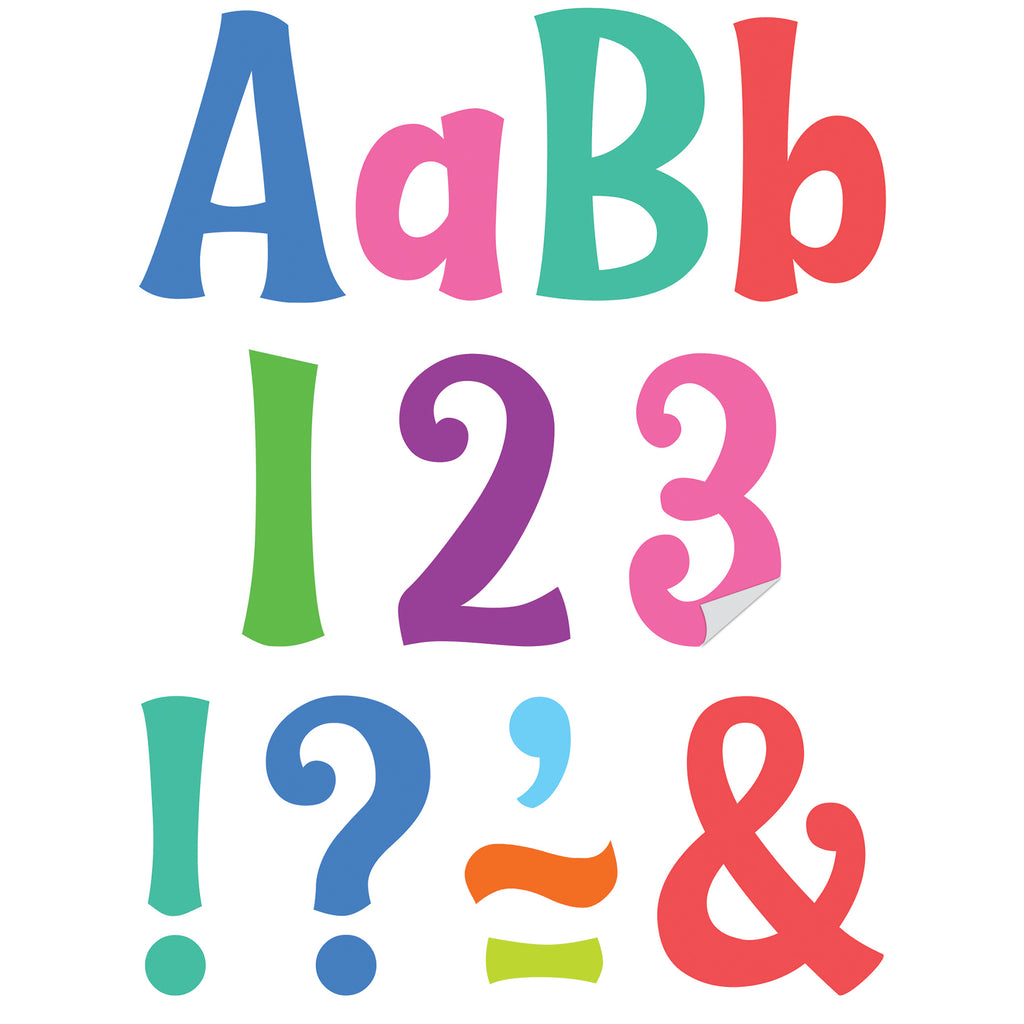 Colorful Wild Whimsy Adhesiv Letter 4in