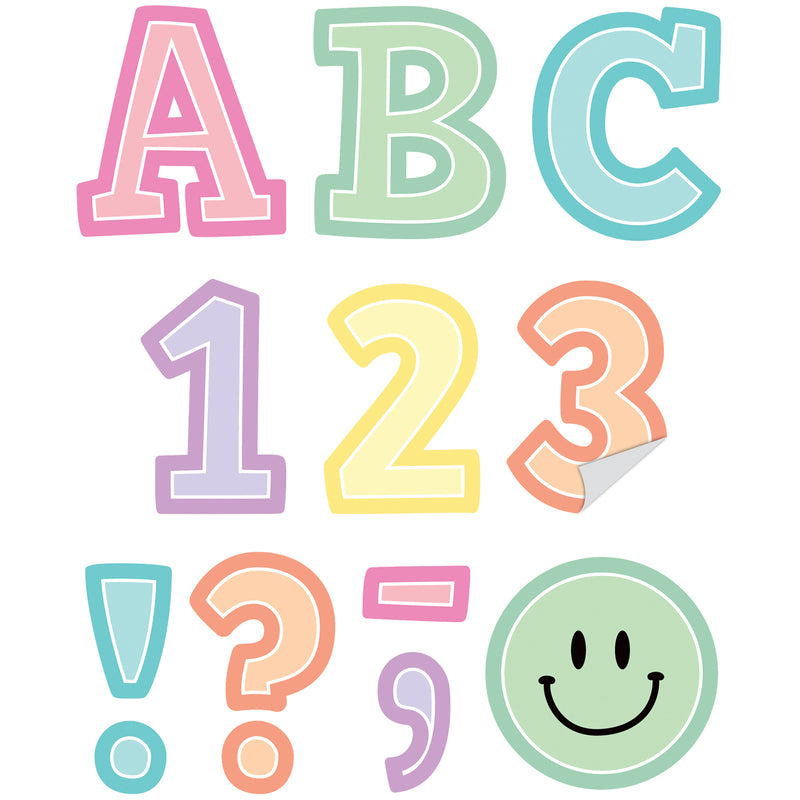 Pastel Pop Block Adhesive Letters 2in Uppercase