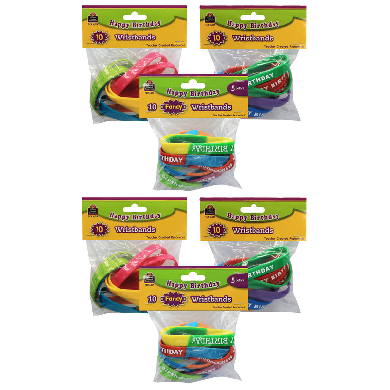 Happy Birthday Wristband Classroom Super Pack, 30 Per Pack, 2 Packs