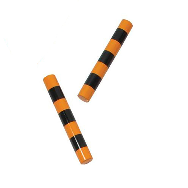 Clave Shakers Ylw/blk Stripe 2/st