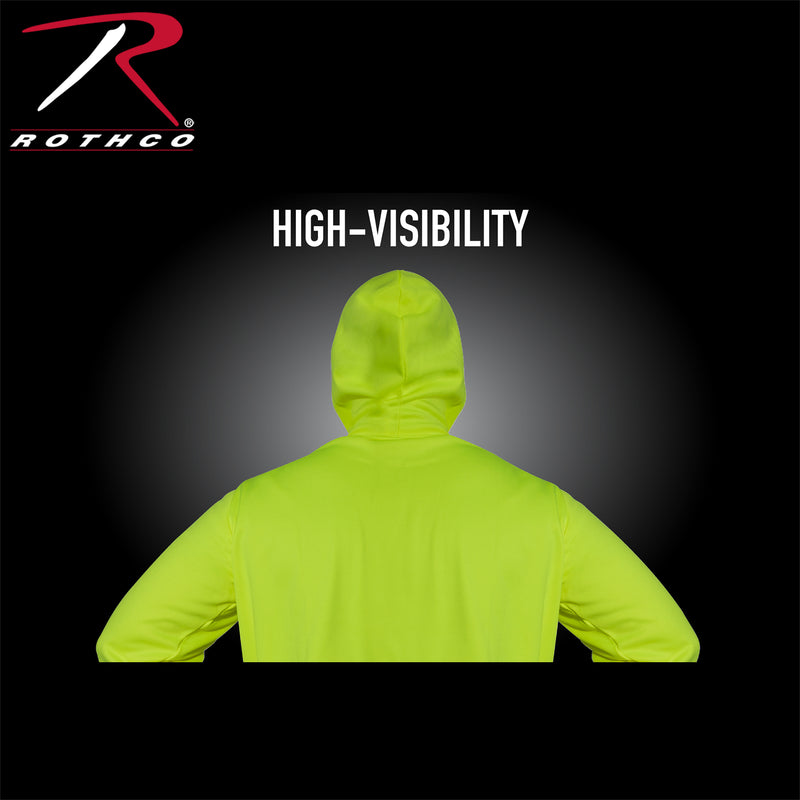 Rothco High-Vis Performance Hooded Sweatshirt - Safety Green