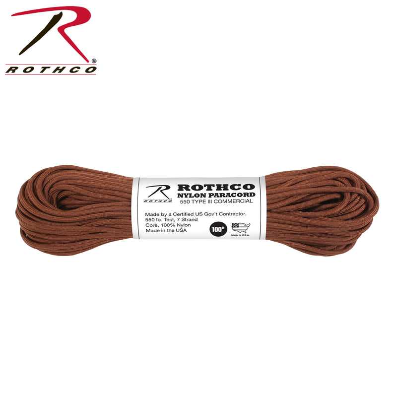 Rothco Nylon Paracord Type III 550 LB 100FT