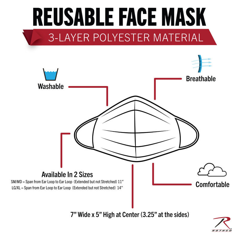 Rothco Reusable 3-Layer Face Mask