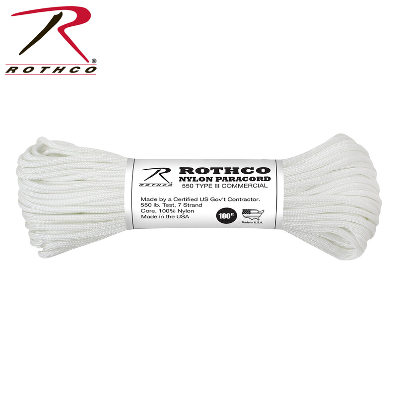 Rothco Nylon Paracord Type III 550 LB 100FT