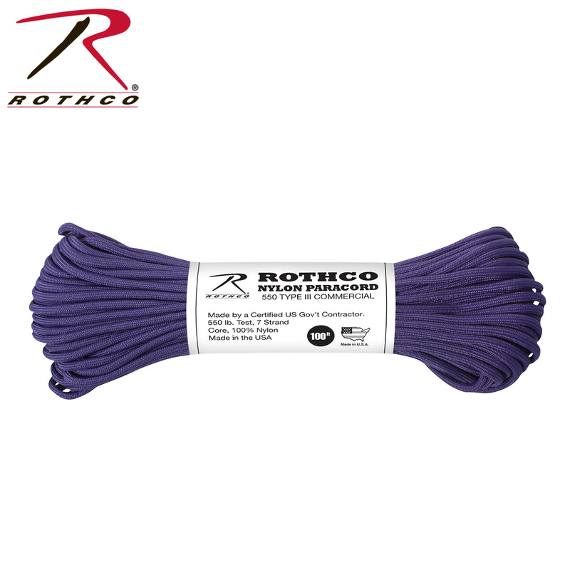 Rothco Nylon Paracord Type III 550 LB 100FT