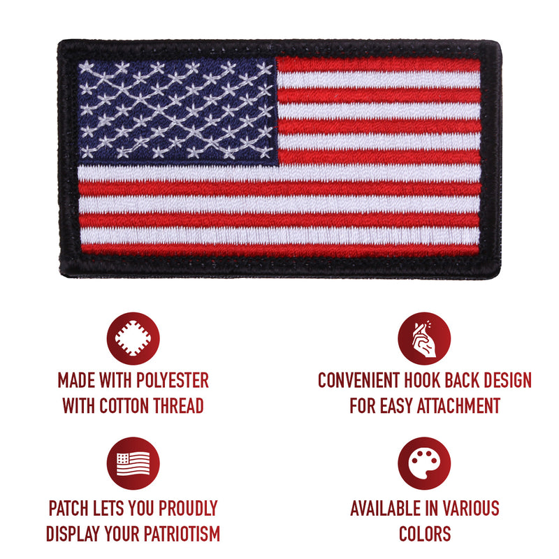 Rothco American Flag Patch - Hook Back