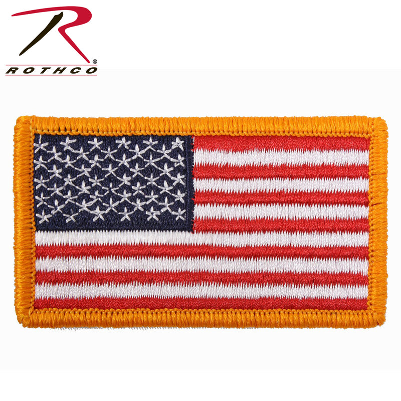 Rothco Iron On / Sew On Embroidered US Flag Patch