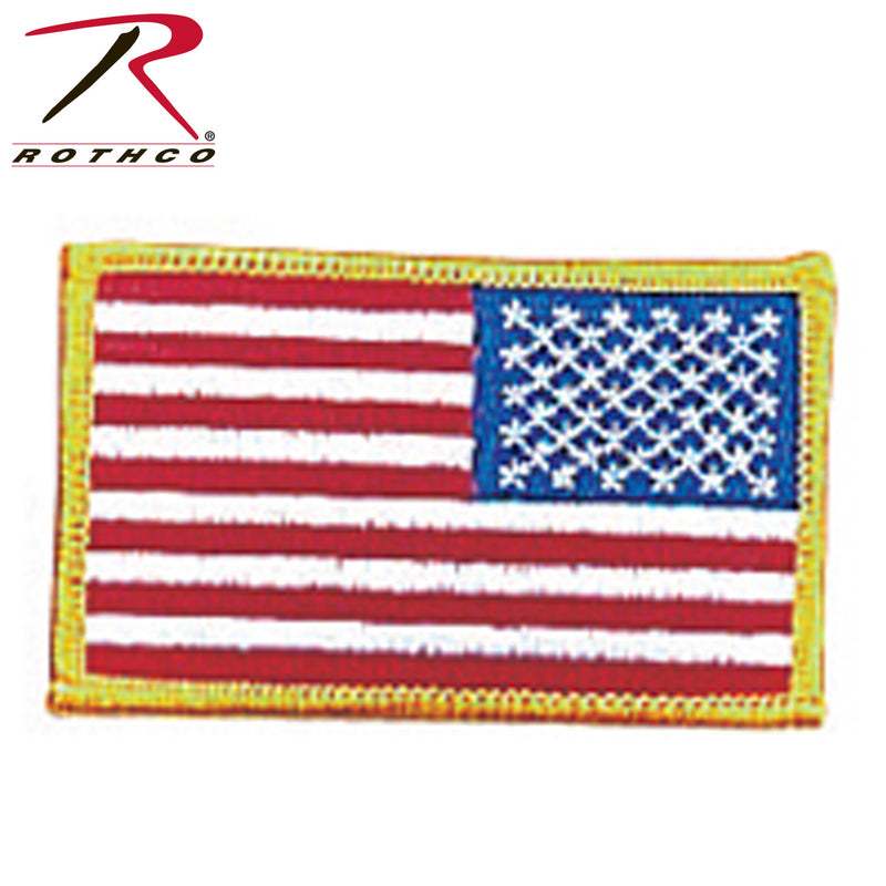 Rothco Iron On / Sew On Embroidered US Flag Patch