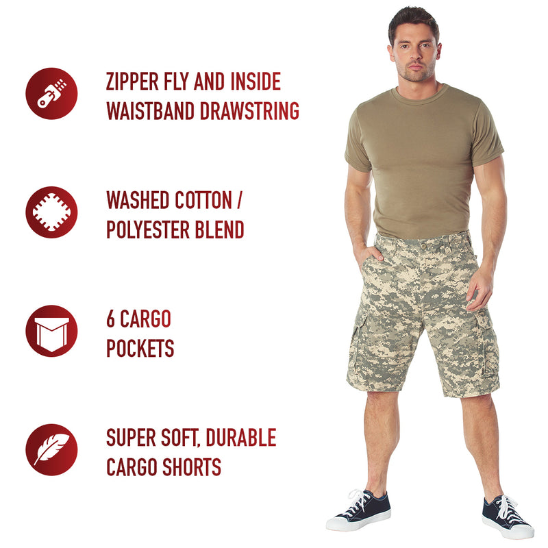 Rothco Vintage Camo Paratrooper Cargo Shorts