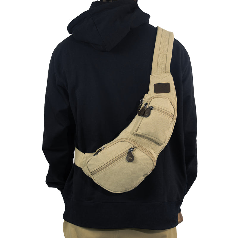 Rothco Crossbody Canvas Sling Bag - Vintage Olive Drab