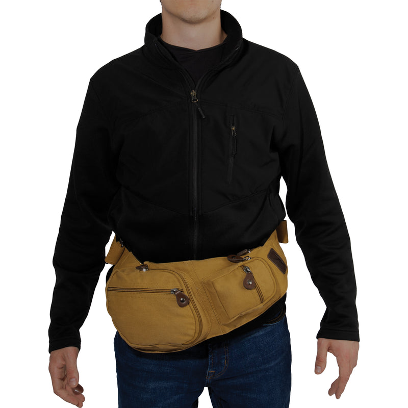 Rothco Crossbody Canvas Sling Bag - Vintage Olive Drab