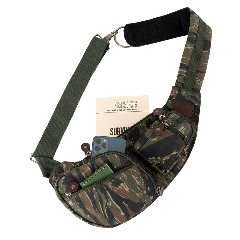 Rothco Crossbody Canvas Sling Bag - Vintage Olive Drab