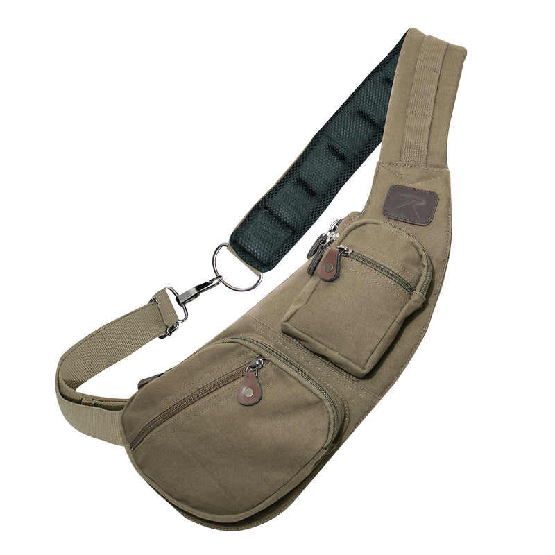 Rothco Crossbody Canvas Sling Bag - Vintage Olive Drab