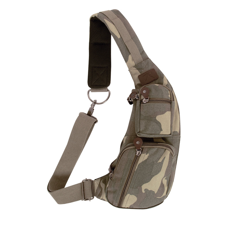 Rothco Crossbody Canvas Sling Bag - Vintage Olive Drab