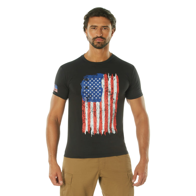 Rothco Distressed US Flag Athletic Fit T-Shirt