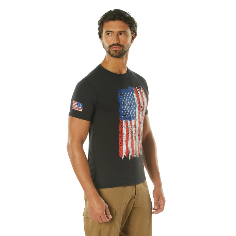 Rothco Distressed US Flag Athletic Fit T-Shirt