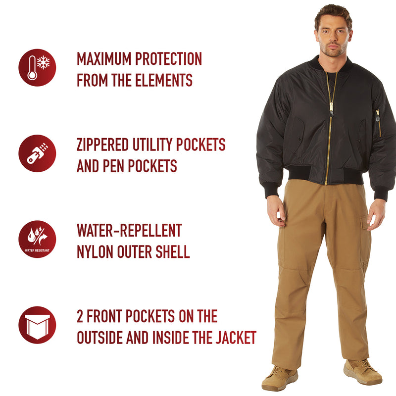 Rothco Enhanced Nylon MA-1 Flight Jacket