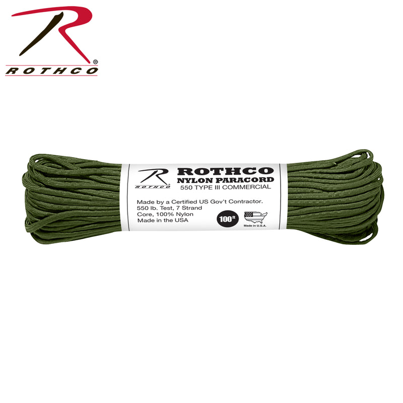 Rothco Nylon Paracord Type III 550 LB 100FT