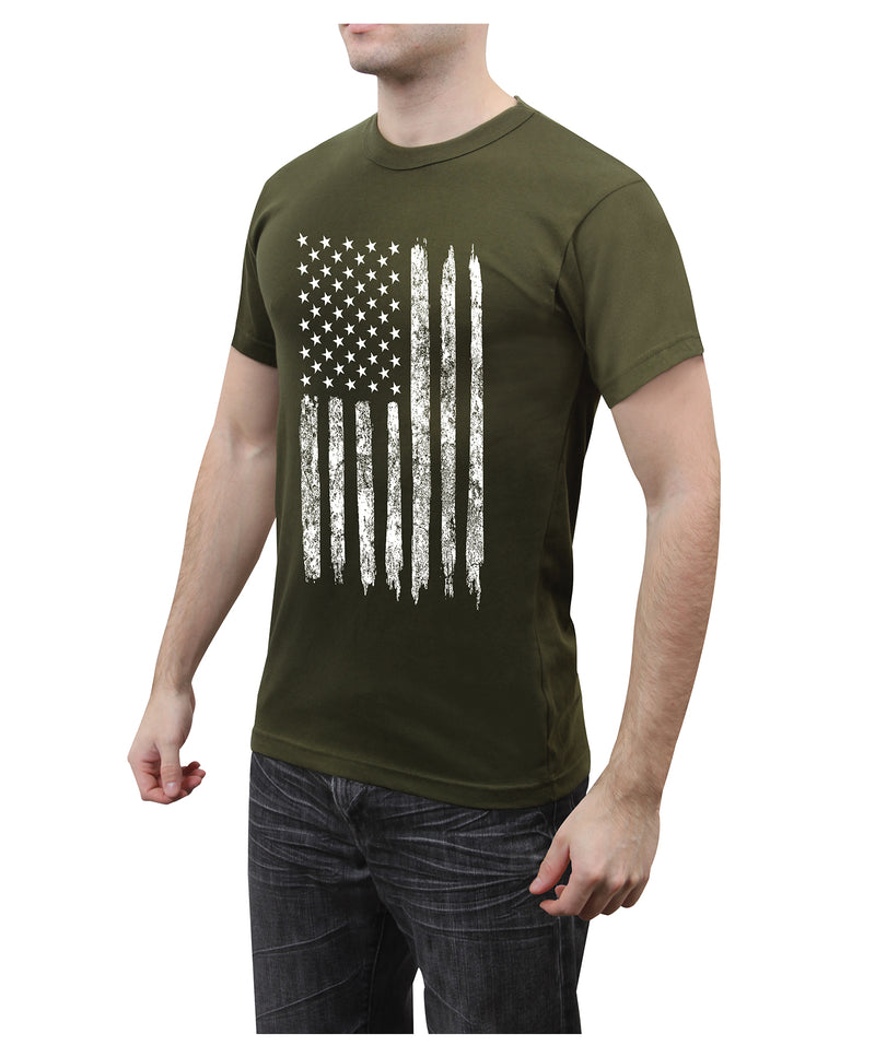 Rothco Distressed US Flag Athletic Fit T-Shirt