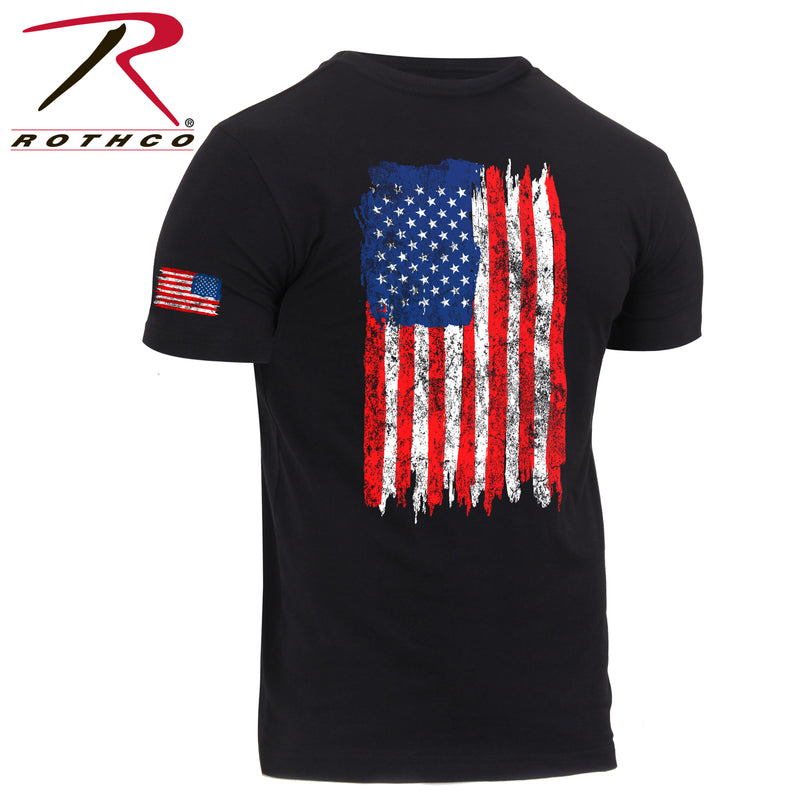 Rothco Distressed US Flag Athletic Fit T-Shirt