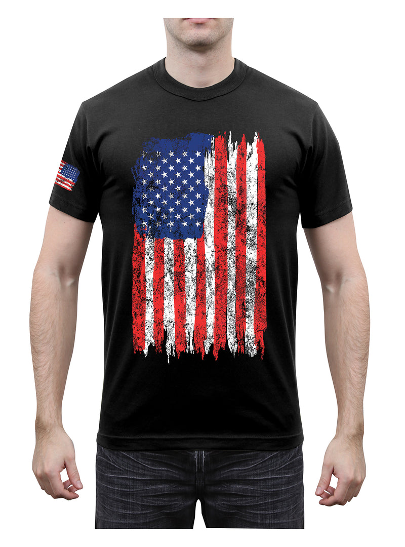 Rothco Distressed US Flag Athletic Fit T-Shirt