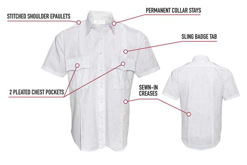 Rothco Short Sleeve Uniform Shirt for Law Enforcement & Security Professionals