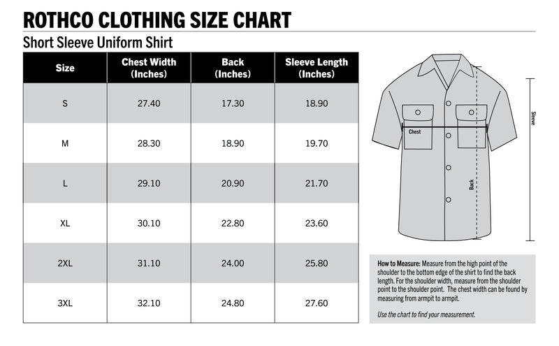 Rothco Short Sleeve Uniform Shirt for Law Enforcement & Security Professionals
