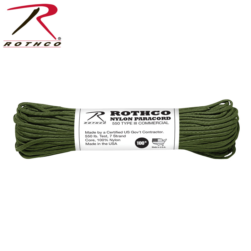 Rothco Nylon Paracord Type III 550 LB 100FT