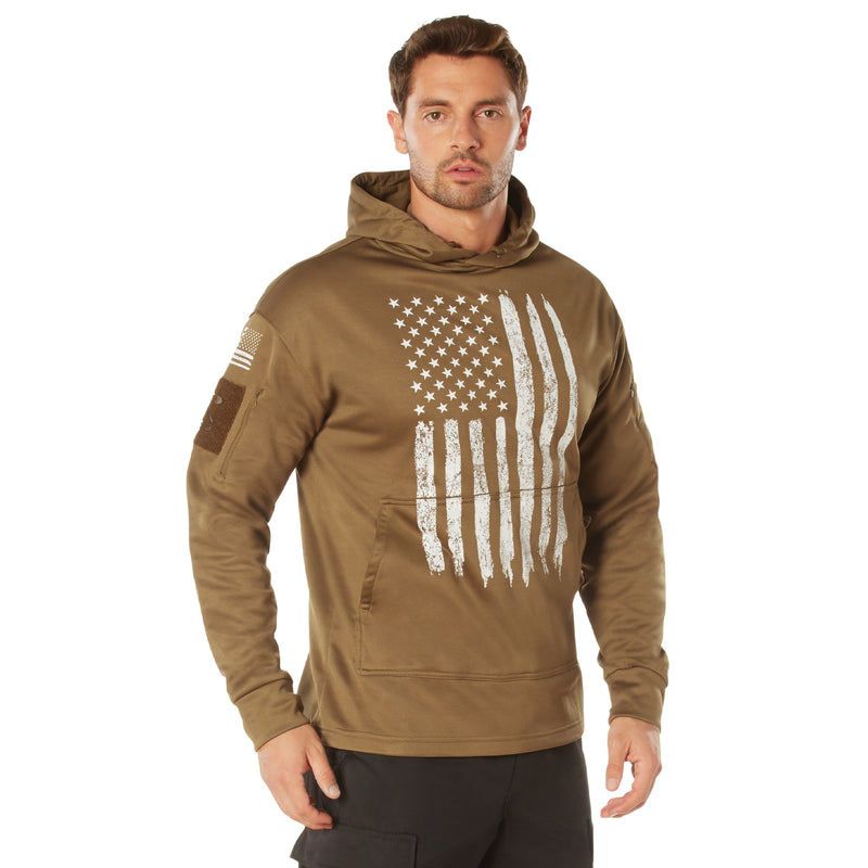 Rothco Distressed US Flag Concealed Carry Hooded Sweatshirt